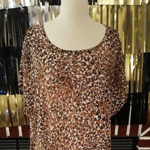 2 for $35-ChaCha Vente Leopard Tunic Top